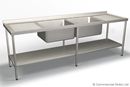 2400 x 600 Double Bowl Sink Unit